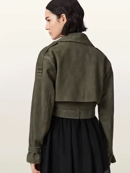 AllSaints шкіряна куртка замшева OPHELIA