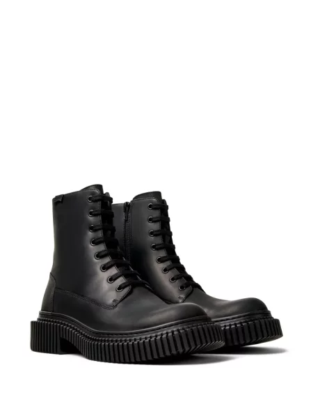Botine Camper cu șireturi din dantelă chunky negru