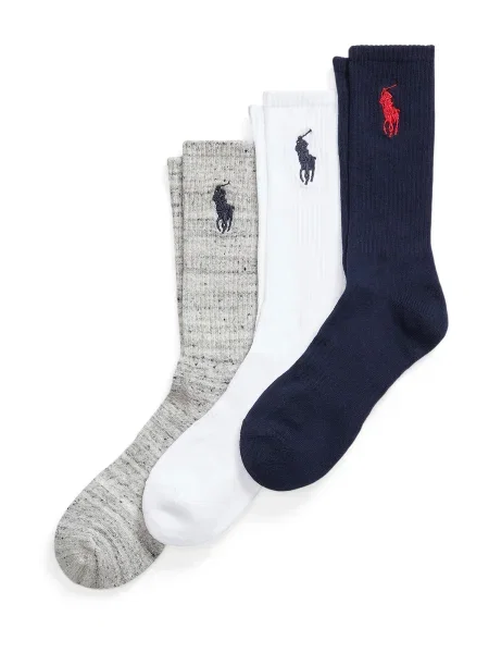 POLO RALPH LAUREN Șosete CREW alb