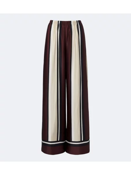 Pantaloni palazzo Faithfull din satin