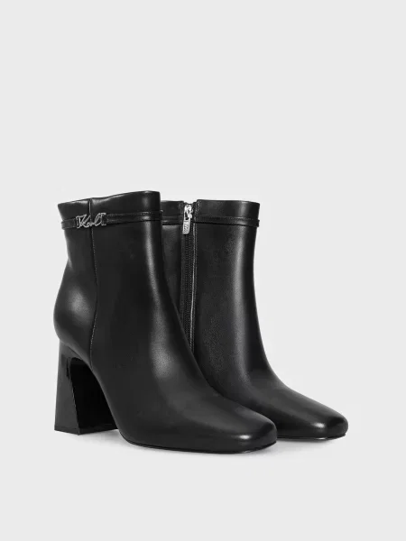 Кожаные ботильоны Karl Lagerfeld черные