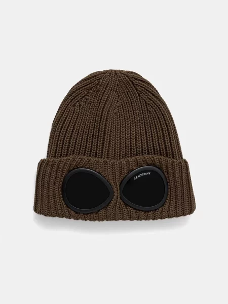 C.P. Company czapka beanie wełniana zielona