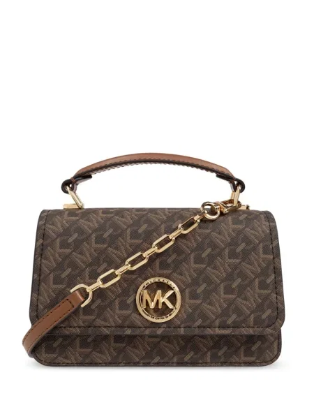 Кожена чанта Michael Michael Kors бяло