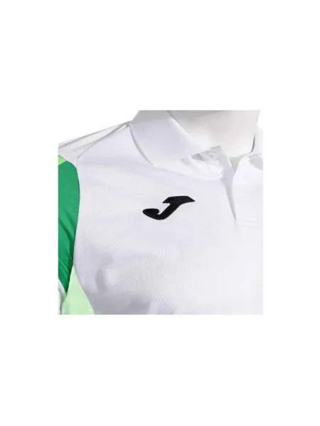 Pánske tenisové tričko Joma Montreal white/fluor green biela