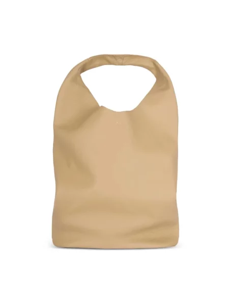 Shopperka A.p.c. skórzana beżowa