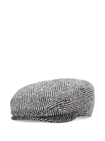 Căciulă Dolce & Gabbana cu model herringbone negru
