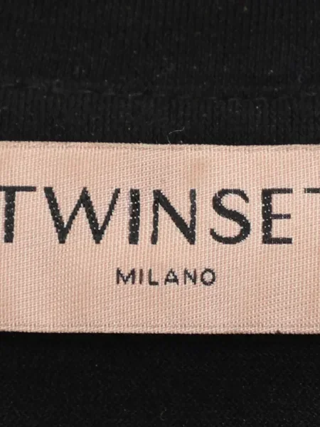 Top Twinset cu volane negru