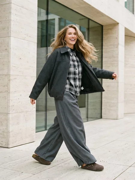 Палаццо Seventeen бавовна/віскоза сірий