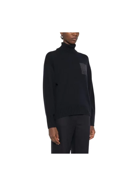 Sweter z golfem Peserico niebieski