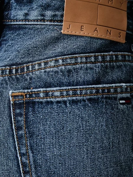 Tommy Jeans дънки straight дамски синьо