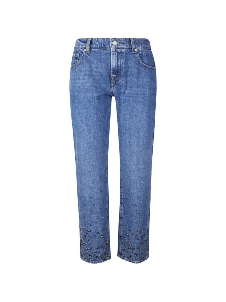 Blugi 7 For All Mankind cu tepi albastru