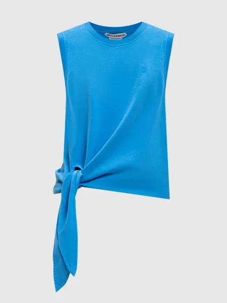 Майка з вишивкою монограми Jw Anderson синя