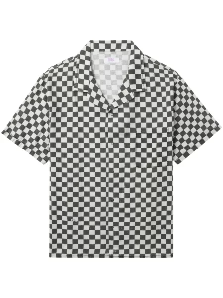 Kostkovaná krátká košile Erl bílá