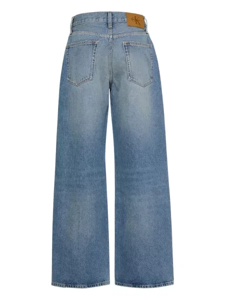Blugi Calvin Klein Jeans cu autograf albastru