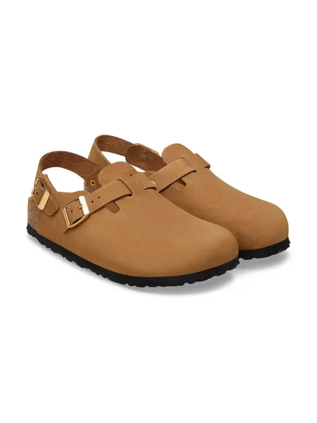 Semišové pantofle Birkenstock Tokio hnědé