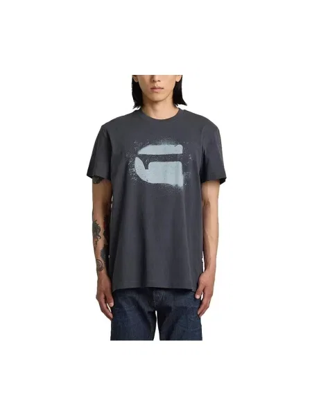 G-Star Raw T-shirt Spray Logo tamnoplava