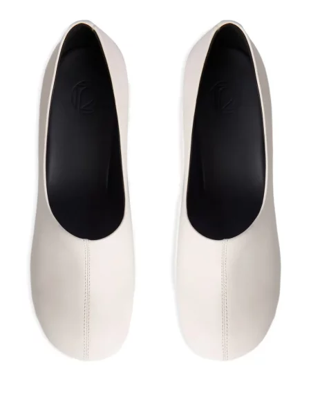 Pantofi cu toc 12 Storeez din piele alb