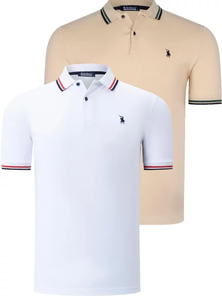 Tricou polo Dewberry alb