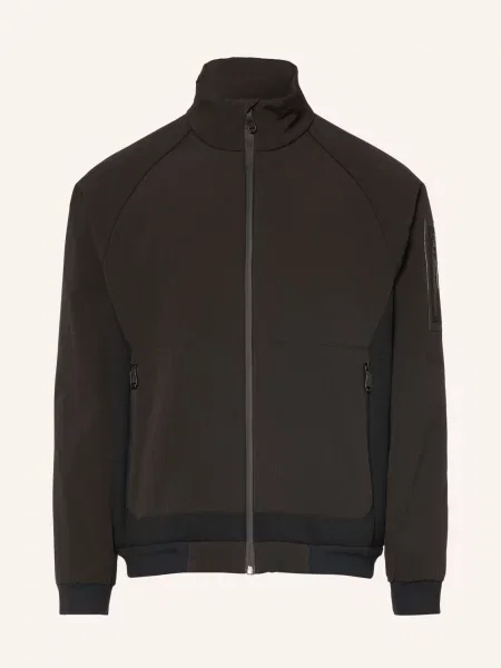 Boss Bunda Cord Fleece Z Kombinace Materiálů černá
