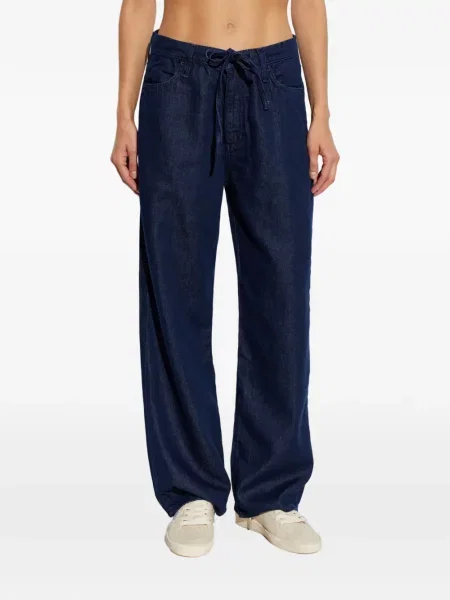 Blugi cu picior larg Rag & Bone cu cordon albastru