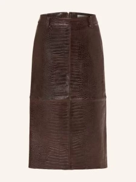 The Frankie Shop Skórzana Spódnica Taney braun