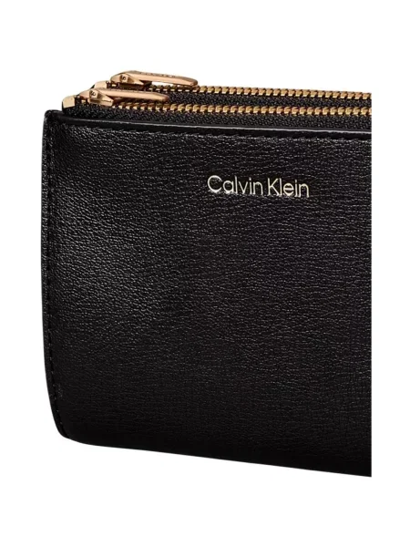 Calvin Klein Pénztárca Foil Logo Dbl Zip Cardcase fekete