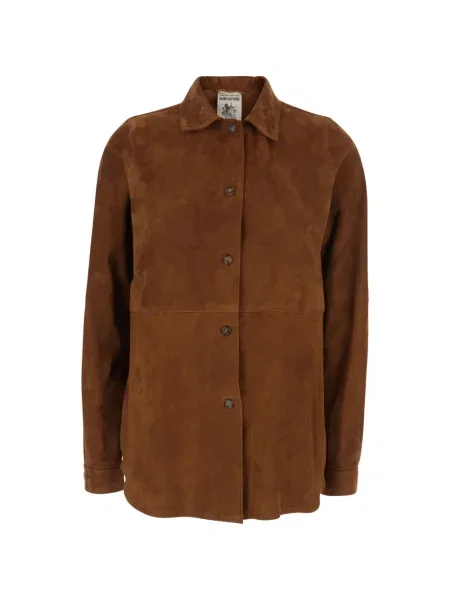 Top Semicouture zamszowy brązowy