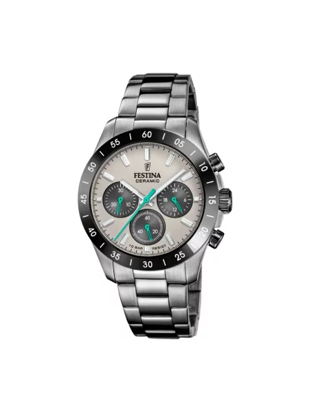 FESTINA Analogové hodinky Chronograph Ceramic' šedá