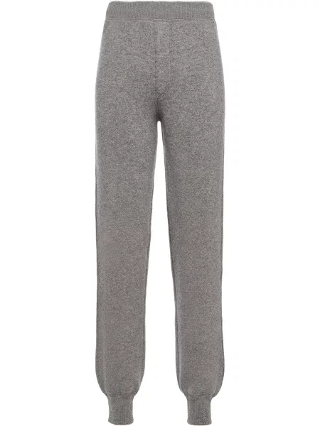 Pantaloni Prada din fleece gri