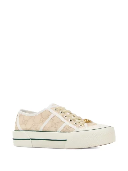 Sneakerși Gucci cu platformă din dantelă