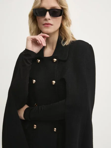 Answear Lab palton femei de tranzitie negru