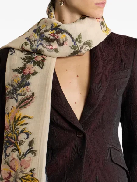 Fular Etro de lână cu model floral