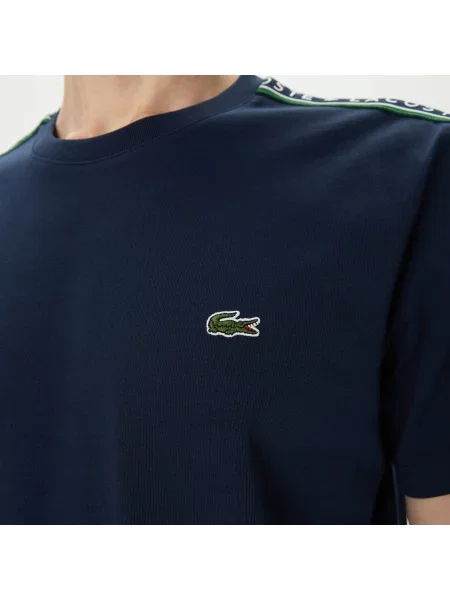 Футболка Lacoste с круглым вырезом синяя