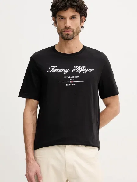 Tommy Hilfiger tričko pánske čierna