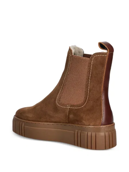Botine chelsea Gant cu platformă maro