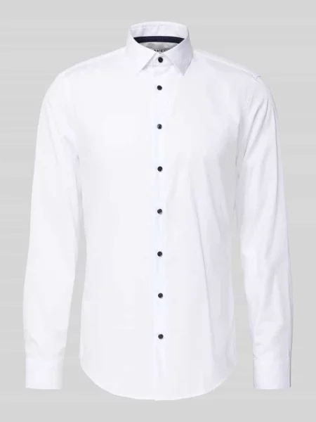 Koszula biznesowa o kroju slim fit z kołnierzykiem typu kent Jake*s biała