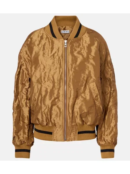 Tafta kurtka bomber Loewe brązowy