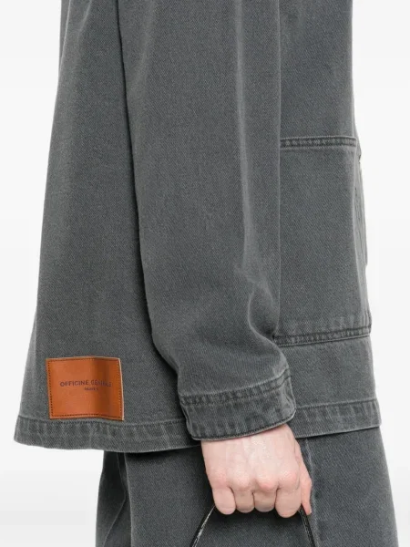 Geacă de blugi Officine Générale de catifea cord gri