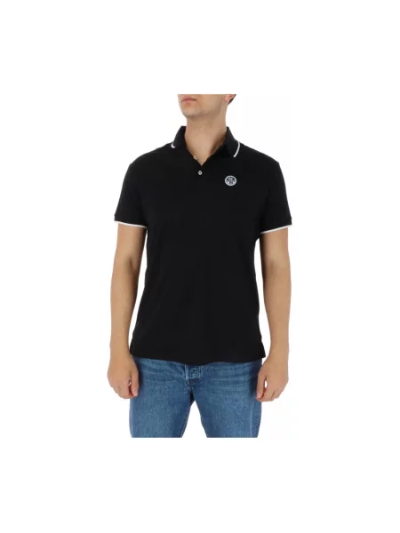 Koszulka polo North Sails z krótkim rękawem czarna