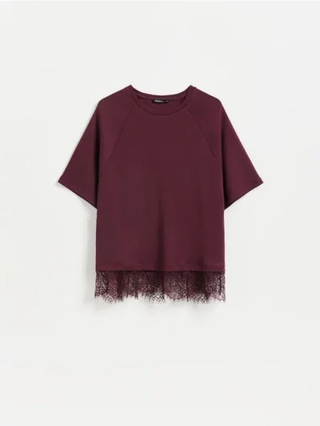 Reserved Tricou din mercerizat mahon