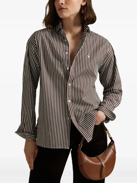 Spodnie Polo Ralph Lauren skórzane z nadrukiem z wzorem paisley czarne