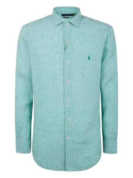 Ленена риза Polo Ralph Lauren зелено