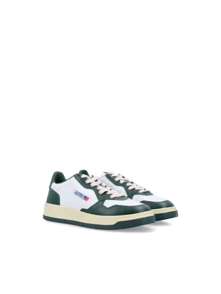 Jedwabne sneakersy Autry zielone