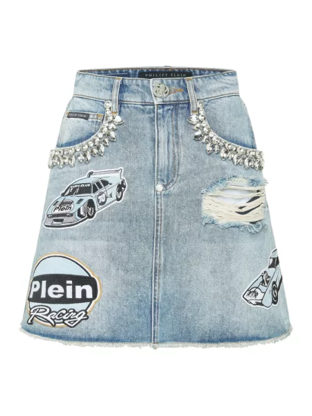 Spódnica mini Philipp Plein niebieska