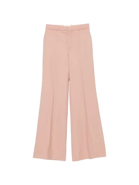 Pantaloni Chloé de lână roz