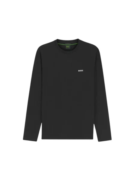 Boss Green longsleeve gładki czarny
