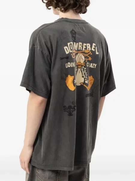 Tricou Domrebel cu imagine negru
