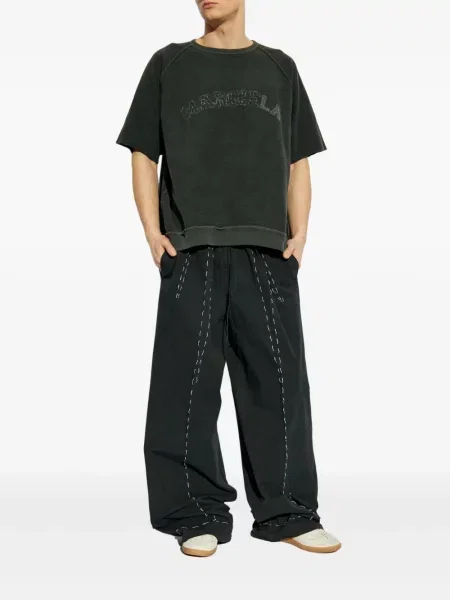 Тениска Maison Margiela бродирана черно