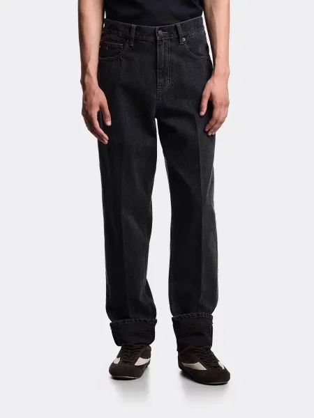 Прямі джинси Emporio Armani темно-сірий сірі