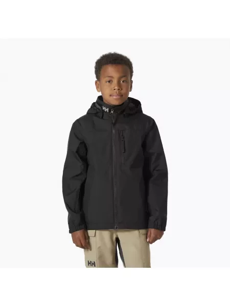 Kurtka żeglarska dziecięca Helly Hansen Crew Hooded JR black czarna